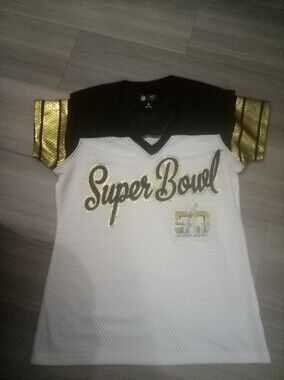 🌁 EUC: NFL; WOMENS FOOTBALL TEAM APPARELL; SUPERBOWL 50 "2016", MESH JERSEY.